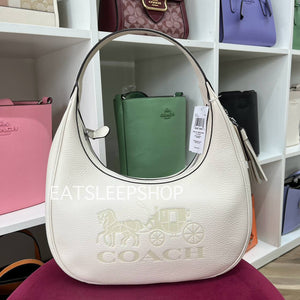 COACH CARMEN SHOULDER BAG (COACH CR151) SILVER/CHALK