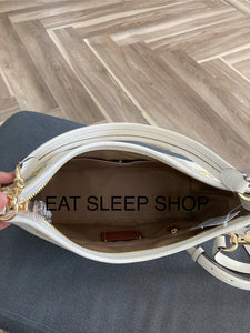 COACH LAUREL SHOULDER BAG WITH FLORAL PRINT (COACH CAL43) GOLD/CHALK MULTI