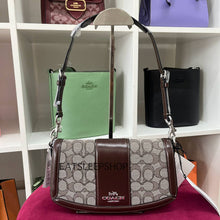 Load image into Gallery viewer, COACH ANDREA SHOULDER BAG IN SIGNATURE JACQUARD (COACH CT767) SV/OAK/MAPLE
