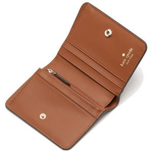 KATE SPADE LENA SMALL SLIM BIFOLD WALLET IN WARM GINGERBREAD