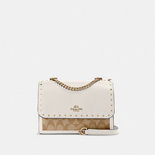 Load image into Gallery viewer, COACH KLARE CROSSBODY IN SIGNATURE CANVAS WITH RIVETS 90400 IM/LIGHT KHAKI MULTI

