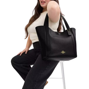 COACH HADLEY TOTE BAG (COACH CV996) GOLD/BLACK