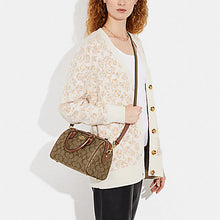 Load image into Gallery viewer, COACH ROWAN SATCHEL IN SIGNATURE CANVAS SV/KHAKI SADDLE(CH280)
