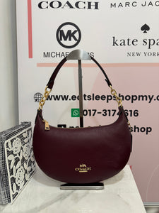 COACH PAYTON HOBO BAG (COACH CE619) GOLD/MERLOT