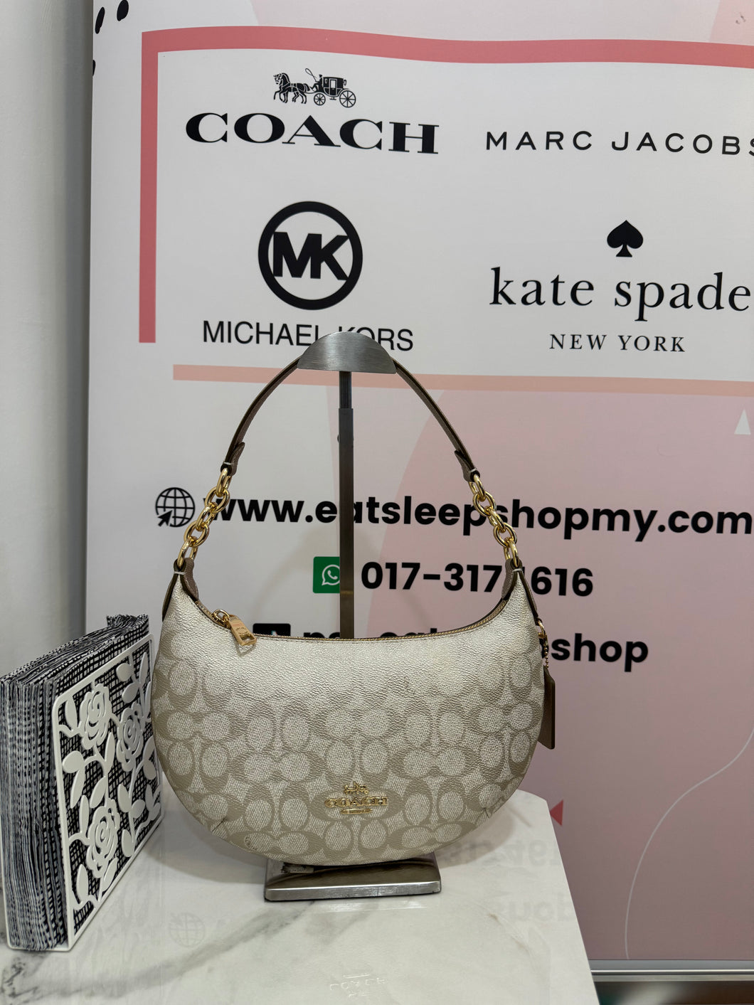 COACH PAYTON HOBO BAG IN SIGNATURE CANVAS (COACH CX584) GOLD/CHAMPAGNE MULTI