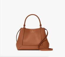 Load image into Gallery viewer, KATE SPADE LENA TRIPLE COMPARTMENT SATCHEL in WARM GINGERBREAD
