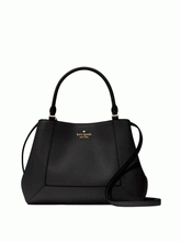 Load image into Gallery viewer, KATE SPADE LENA TRIPLE COMPARTMENT SATCHEL in BLACK
