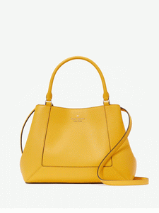 KATE SPADE LENA TRIPLE COMPARTMENT SATCHEL in DAFFODIL