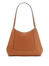 Load image into Gallery viewer, KATE SPADE LENA TRIPLE COMPARTMENT LARGE SHOULDER IN WARM GINGERBREAD
