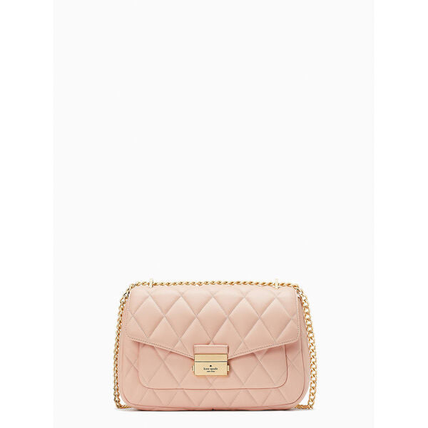 KATE SPADE CAREY SMOOTH QUILTED LEATHER MEDIUM IN CONCH PINK