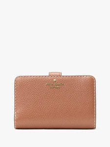 KATE SPADE LENA MEDIUM BIFOLD WALLET IN WARM GINGER