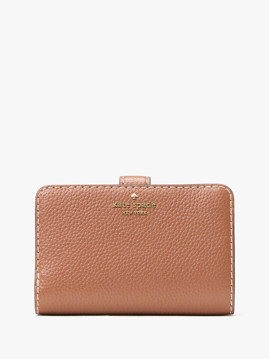 KATE SPADE LENA MEDIUM BIFOLD WALLET IN WARM GINGER