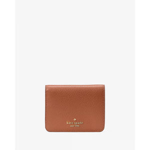 KATE SPADE LENA SMALL SLIM BIFOLD WALLET IN WARM GINGERBREAD