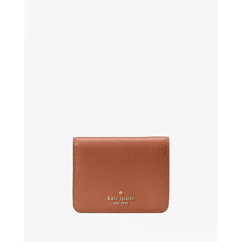 KATE SPADE LENA SMALL SLIM BIFOLD WALLET IN WARM GINGERBREAD