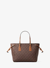Load image into Gallery viewer, MICHAEL KORS XS VOYAGER SIGNATURE CONVERTIBLE CROSSBODY IN BROWN
