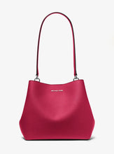 Load image into Gallery viewer, MICHAEL KORS PRATT MEDIUM BUCKET SHOULDER IN DARK RASPBERRY

