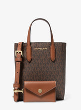 Load image into Gallery viewer, MICHAEL KORS VINCENT XS SIGNATURE SMALL CROSSBODY WITH CARD CASE IN SIGNATURE BROWN
