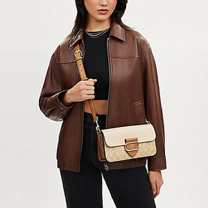 COACH MORGAN SHOULDER BAG CR332 LIGHT KHAKI/ KHAKI MULTI