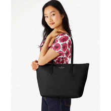 Load image into Gallery viewer, KATE SPADE KITT NYLON MEDIUM TOTE IN BLACK

