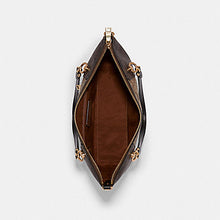 Load image into Gallery viewer, COACH KACEY C6838 SATCHEL BLOCKED SIGNATURE CANVAS IN GOLD/KHAKI BROWN MULTI
