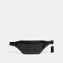 Load image into Gallery viewer, COACH CHARTER BELT BAG SIGNATURE CANVAS C7700 IN CHARCOAL/BLACK
