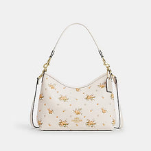 Load image into Gallery viewer, COACH LAUREL SHOULDER BAG WITH FLORAL PRINT (COACH CAL43) GOLD/CHALK MULTI
