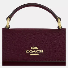 Load image into Gallery viewer, COACH MINI JOSIE TOP HANDLE BAG SIGNATURE CCK68 IN DARK WINE
