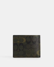 Load image into Gallery viewer, COACH 3 IN 1 WALLET IN SIGNATURE CANVAS CEU73 IN CAMO GREEN
