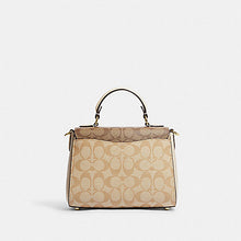 Load image into Gallery viewer, COACH MORGAN TOP HANDLE SATCHEL IN BLOCK SIGNATURE CH314 IN GOLD LIGHT KHAKI MULTI
