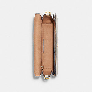 COACH MORGAN SHOULDER BAG IN BLOCK SIGNATURE CANVAS CH506 IN GOLD LIGHT KHAKI MULTI
