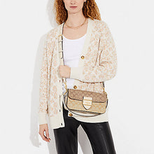 Load image into Gallery viewer, COACH MORGAN SHOULDER BAG IN BLOCK SIGNATURE CANVAS CH506 IN GOLD LIGHT KHAKI MULTI
