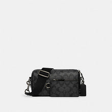 Load image into Gallery viewer, COACH AXEL CROSSBODY IN SIGNATURE CANVAS (COACH CJ674) GUNMETAL/CHARCOAL
