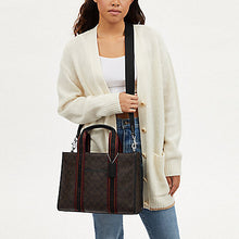 Load image into Gallery viewer, COACH SMITH TOTE IN SIGNATURE CANVAS (COACH CN058) SILVER/BROWN MULTI
