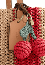 Load image into Gallery viewer, COACH CITY TOTE BAG WITH CHARMS IN RED TAN (CER30)
