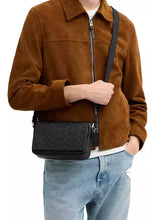 Load image into Gallery viewer, COACH JACK SMALL FLAP CROSSBODY BAG IN SIGNATURE CANVAS BLACK
