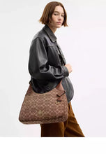 Load image into Gallery viewer, COACH ELLA SHOULDER IN SIGNATURE CHENILLE VINTAGE BROWN
