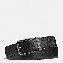 Load image into Gallery viewer, COACH HARNESS BUCKLE CUT TO SIZE REVERSIBLE BELT, 38 MM (COACH CQ024) BLACK
