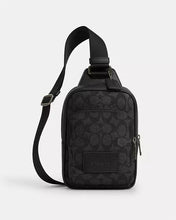 Load image into Gallery viewer, COACH RACER SLING PACK IN SIGNATURE (COACH CV763) GUNMETAL/CHARCOAL/BLACK
