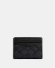 Load image into Gallery viewer, COACH SLIM ID CARD CASE IN SIGNATURE CANVAS (COACH CW366) CHARCOAL/BLACK
