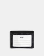 Load image into Gallery viewer, COACH SLIM ID CARD CASE IN SIGNATURE CANVAS (COACH CW366) CHARCOAL/BLACK
