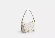 Load image into Gallery viewer, COACH ZIP TOP SHOULDER BAG WITH HEART PRINT (COACH CW392) GOLD/CHALK MULTI
