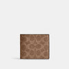 COACH ID BILLFOLD WALLET IN SIGNATURE CANVAS (COACH CY394) QB/TAN/BLACK