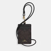 COACH ID LANYARD IN SIGNAURE CANVAS (COACH CZ285) GOLD/WALNUT/BLACK