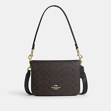 Load image into Gallery viewer, COACH QUINN BAG IN SIGNATURE CANVAS (COACH CZ770) GOLD/WALNUT/BLACK
