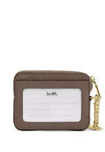 Load image into Gallery viewer, ZIP CARD CASE IN DARK STONE (COACH 6303)
