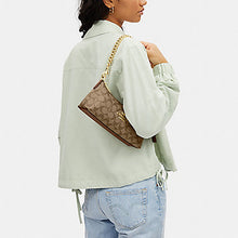 Load image into Gallery viewer, COACH CHARLOTTE SHOULDER BAG CL405 IN SIGNATURE CANVAS KHAKI SADDLE
