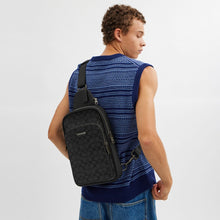 Load image into Gallery viewer, COACH ETHAN PACK IN SIGNATURE CANVAS CZ393 IN GUNMETAL/CHARCOAL/BLACK
