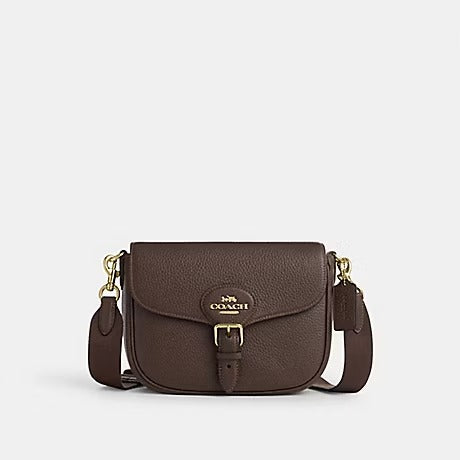 COACH AMELIA SADDLE BAG (COACH CP107) GOLD/BROWN