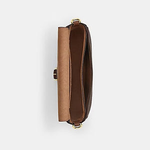COACH AMELIA SADDLE BAG (COACH CP107) GOLD/BROWN