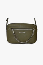 Load image into Gallery viewer, MICHAEL KORS JET SET ITEM  LARGE EW ZIP CHAIN CROSSBODY LEATHER IN OLIVE
